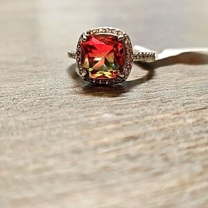 Watermelon Tourmaline ring